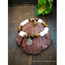 Fashion Tiger Eye Lava Stone Bracelet